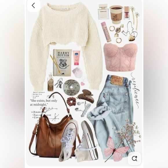 Princess Polly Cream Knit Crop Top sweater with bell sleeves size XS/S. - Picture 8 of 9